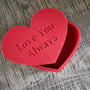 Heart-Shaped Red Decorative Box